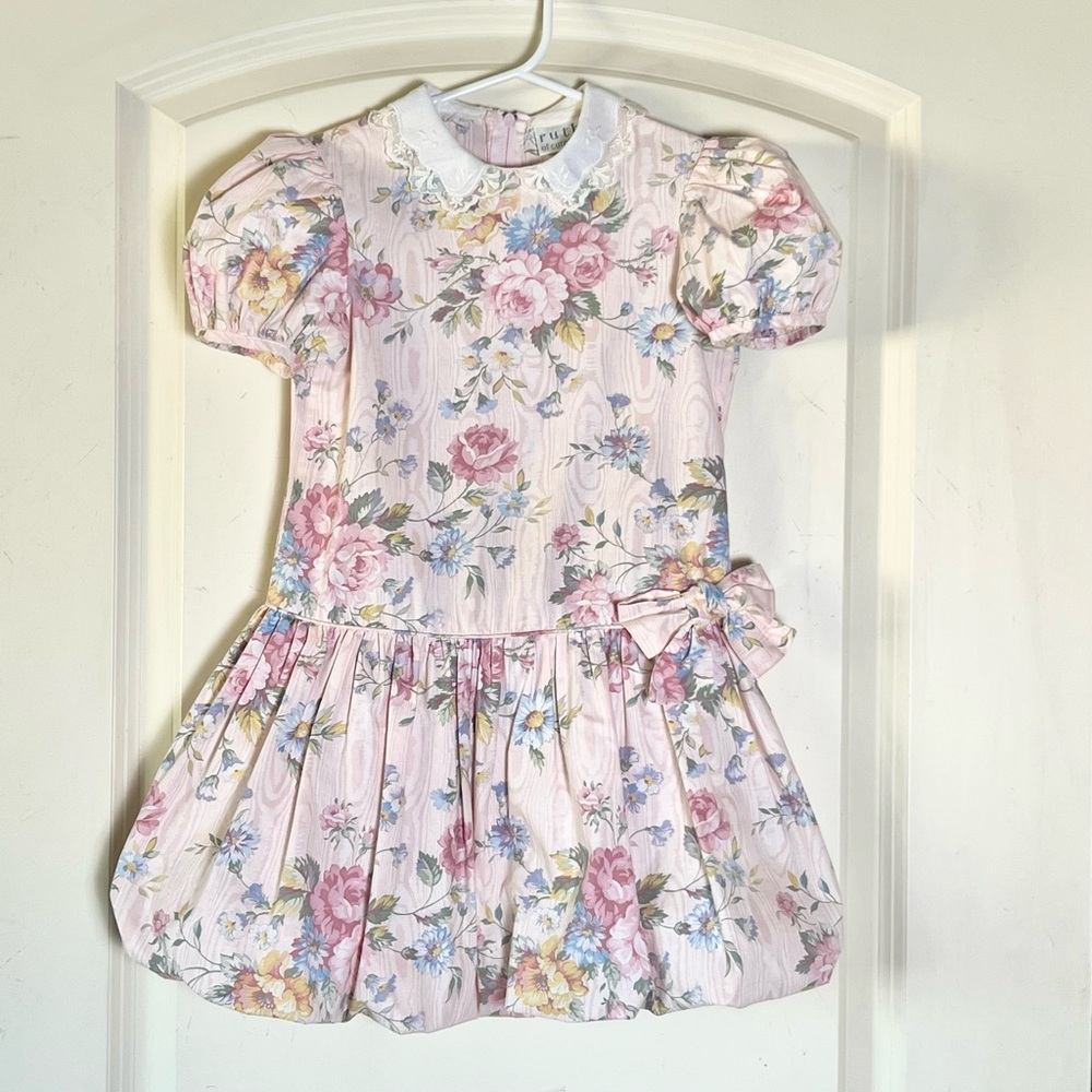 Vintage Floral Bouquet Girls Dress by Ruth of Carolina size 6